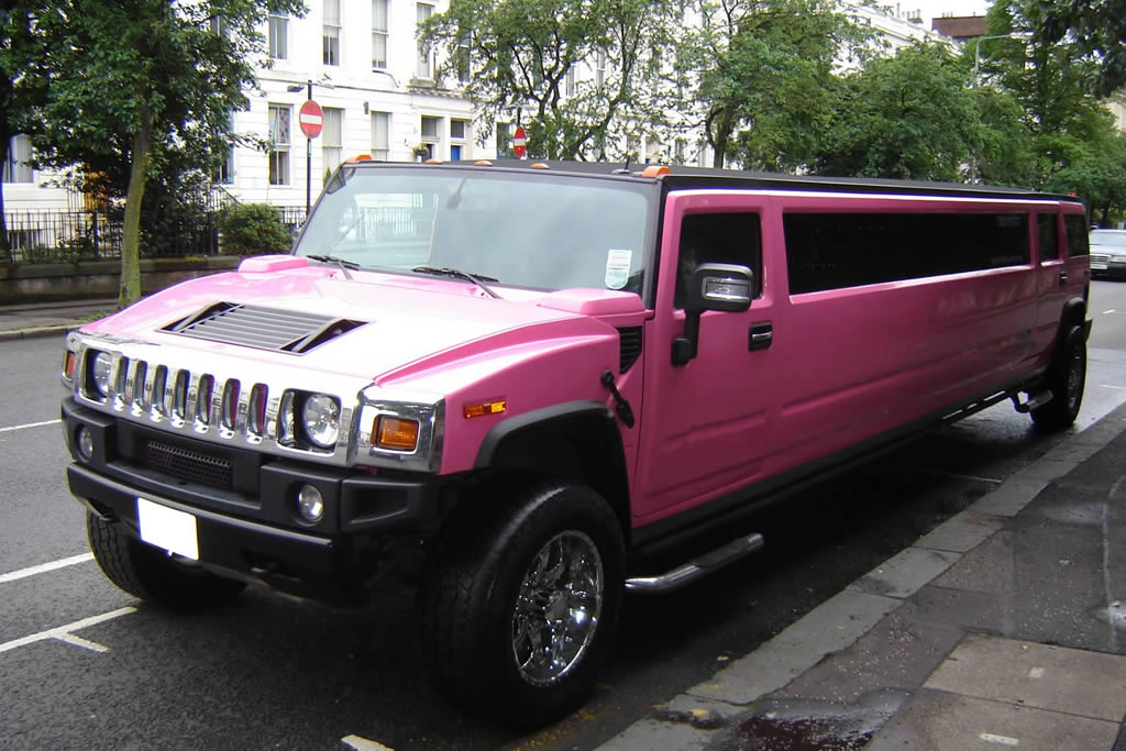 Northampton Pink Hummer Limo outside