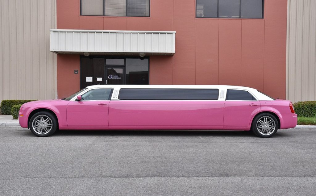 Northampton Pink Limousine outside